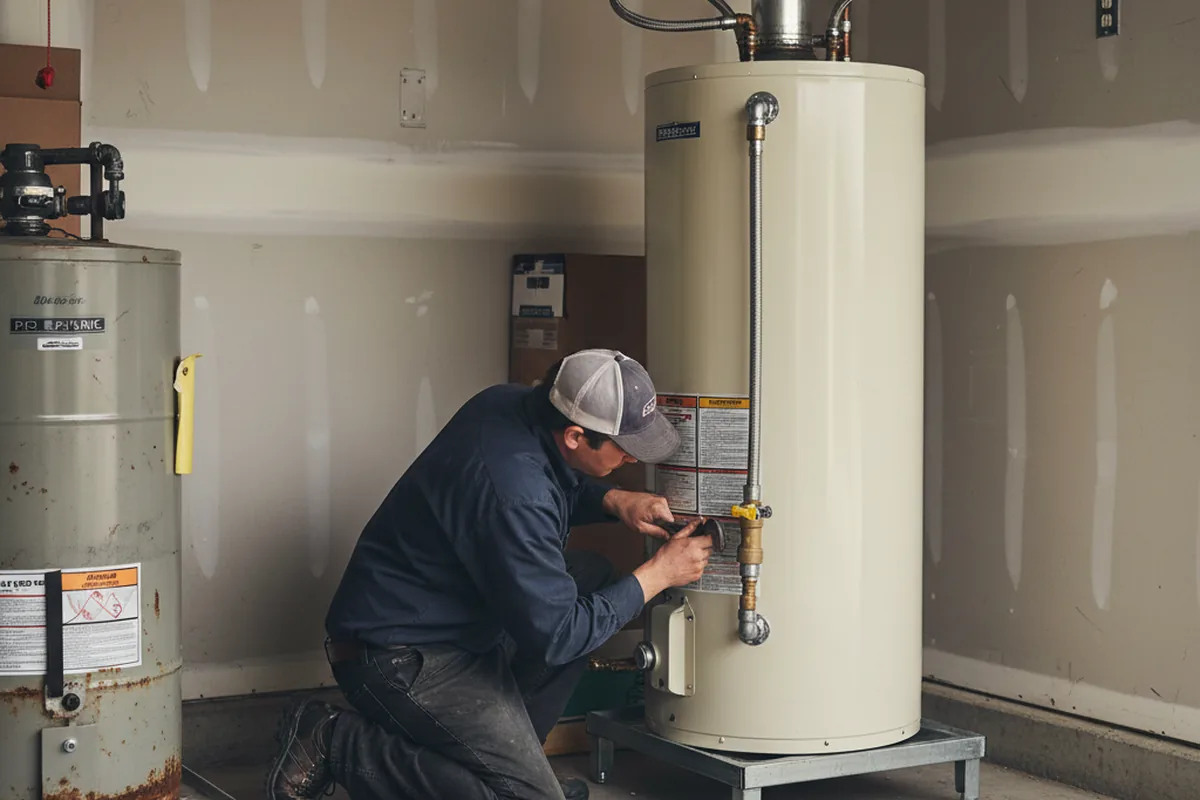 Water heater and shutoff valve replacement in Hartwick