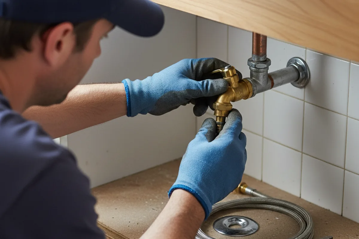 Shutoff valve and fitting work during Emergency Plumbing in Hartwick